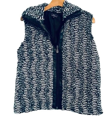 Chaleco Lisa International Talla XL Negro Multi Frontal Cremallera Mujer Chaleco Foto 1 de 4