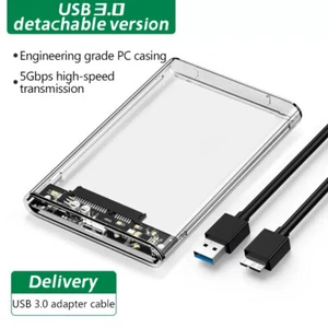 Transparente externe Festplatte 2,5or3,0 Zoll HDD SSD Case Drive Housing - Bild 1 von 14