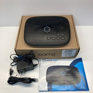 Ooma Telo Home Phone Service - Black Used works With Guide And Cords