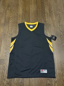 NEW Boy’s/Girl’s NIKE Jersey XL Basketball Shirt/Tank Top Black-Yellow Sleeveles - Picture 1 of 10