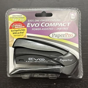 PaperPro EVO Compact Power-Assisted Jam Free One-Finger Stapler Black 15 Sheet - Picture 1 of 5