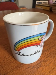Vintage Six Flags Autoworld Mug Tea Cup Souvenir Theme Park Flint MI RARE China - Picture 1 of 13