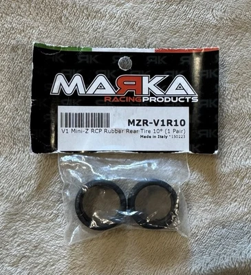 Marka Racing Rubber Rear Tire Set 10° MZR-V1R10 - Kyosho Mini-Z - Image 1 of 2