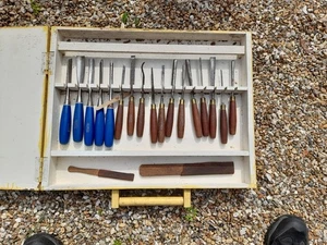 Job Lot – Box of 17 Marples Wood Carving / Turning Chisels - Picture 1 of 2