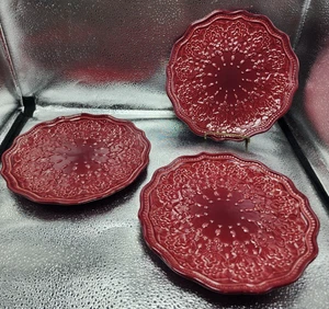 Pionierin ~ rot ~ BAUERNHAUSSPITZE Steinzeug Salatteller (3er Set) LESEN!! - Bild 1 von 16