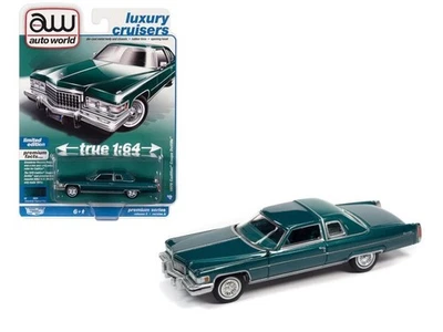 CADILLAC Coupe deVille - 1975 - greenbrier poly - Auto World 1:64 - Immagine 1 di 4