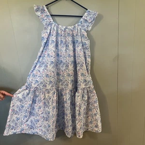 Simply Southern midi summer dress Blue Pink White Burst Or Tye Dye sundress - Picture 1 of 9