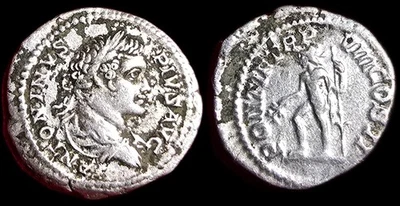 Caracalla AR Denarius - Marte Foto 1 de 3
