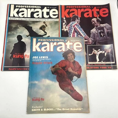 Professional Karate Magazine Joe Lewis Articles Kung Fu Martial Arts - Lot of 3 - Image 1 of 4