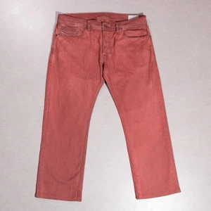 Diesel Safado Slim Straight Red Pigment Dyed Button Fly Stretch Jeans Herren 36x28 - Bild 1 von 9