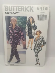 UNCUT!  Misses' Shirt, Pants & Skirt Sewing Pattern by Butterick, 6415, XS-M - Picture 1 of 2