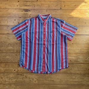 Vintage Chaps red blue white striped short sleeve shirt Ralph Lauren smart - Picture 1 of 6