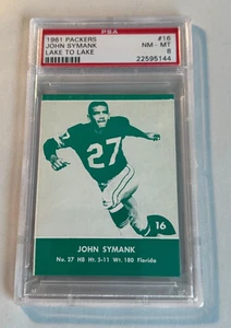 1961 Lake to Lake Packers #16 John Symank Florida - PSA 8 - NICE ! - Picture 1 of 2