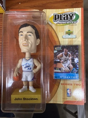 2001 UPPER DECK PLAY MAKERS NBA 系列两个 UTAH JAZZ JOHN STOCKTON 摇篮新品 — 第 1/4 张图片