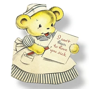 Norcross I Can’t Bear to Have You Sick Vintage Get Well Karte BBX - Bild 1 von 4