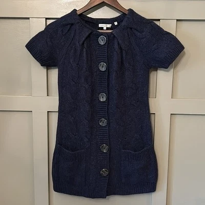 Abrigo de Coche Vince Esculpido Grueso Tejido con Cable Cárdigan Suéter Lana de Alpaca Talla XS Foto 1 de 4