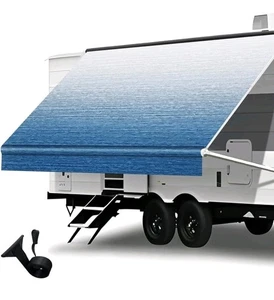 13' RV Awning Fabric Replacement (12'2" Fabric) Waterproof 19.5 oz PVC Vinyl - Picture 1 of 7