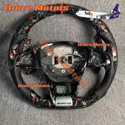 Forged Carbon Fiber Steering Wheel for Mercedes-Benz AMG C43 C63 S63 W205 W176 - Image 1 of 4