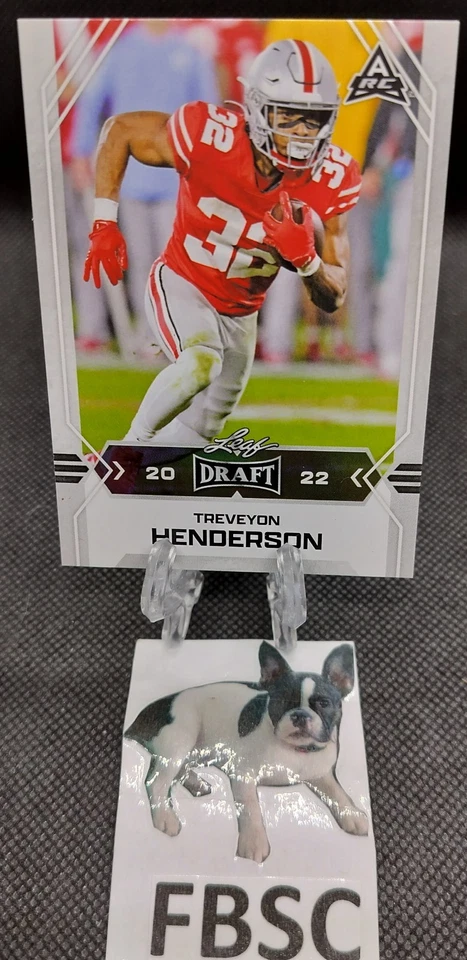 2022 Leaf Draft TREVEYON HENDERSON RC Rookie New England Patriots NFL  - Image 1 of 1