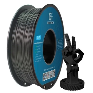 Geeetech 3D Drucker Filament PLA Schwarz 1,75mm 1kg Regelmäßig PLA Filament DE - Afbeelding 1 van 8