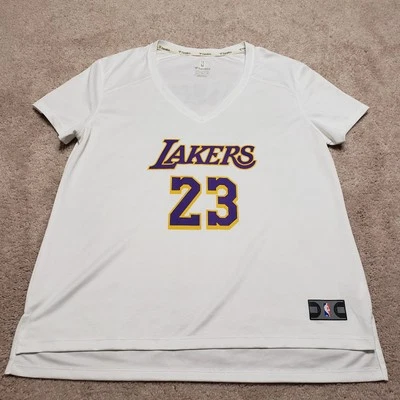 Футболка женская Los Angeles Lakers очень большая белая LeBron James Fanatics Shirsey  - Изображение 1 из 4