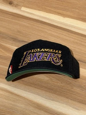 De colección Años 90 Los Angeles Lakers Deportes Especialidades Negro Lana Snapback Sombrero NBA Foto 1 de 3