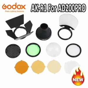 US Godox AK-R1 Barn Door, Snoot, Color Filter Reflector For Godox AD200 Flash - Picture 1 of 12