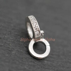 Colgante de plata esterlina conector de fianza cierre de eslabón collar potenciador A5357 - Imagen 1 de 16