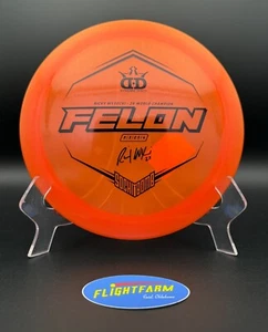Dynamic Discs Orange Sockibomb Felon Lucid Ice Glimmer 173g 9/3/0.5/4 - Picture 1 of 6