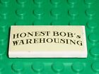 LEGO RACERS Tile 2 x 4 with Honest Bob's Warehousing Sticker ref 87079 Set 8199