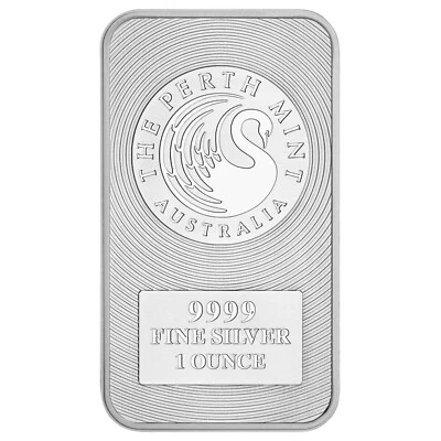 Barra de plata de 1 oz - Canguro Perth Mint .9999 fina de tubo sellado Foto 1 de 3