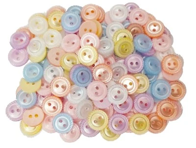 HolmeCraft ROPE Sewing or Knitting Craft Baby Buttons ASST colours & sizes - Image 1 of 4