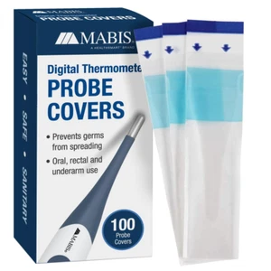 Disposable Probe Covers for Digital Thermometers, Box of 100, FSA Eligible, C... - Picture 1 of 1