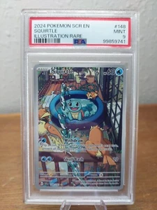 PSA 9 MINT Squirtle STELLAR CROWN #148 ILLUSTRATION RARE Pokemon Card Mint 🔥 - Picture 1 of 2