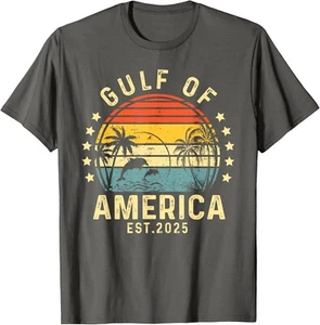 Camiseta Unisex Gulf Of US America Est 2025 Retro Vintage Playa Golfo de EE. UU. - Imagen 1 de 10