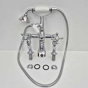 Ideal Standard EST. 1896 Traditional Pillar Bath Shower Mixer Tap Chrome - Picture 1 of 20
