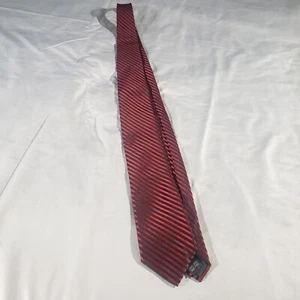 Bruno Piattelli Roma Herren Designer Krawatte, weinrot mit schwarzen Streifen 58" - Bild 1 von 6