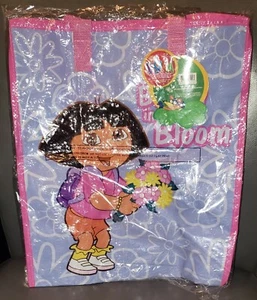 NICK JR DORA EXPLORER BEAUTY IN BLOOM LARGE REUSABLE SUMMER BEACH TOTE BAG~NEW~ - Picture 1 of 3