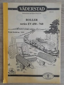 Vaderstad Roller EV 450-760 Manual de instrucciones y lista de piezas ilustradas 1989 - Imagen 1 de 6