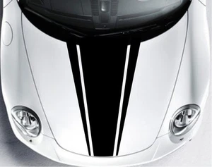 Car Stickers Rally Stripes 12''x35'' for Boxster Cayman Vinyl Hood Decals CG300 - Bild 1 von 4