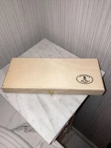 Laguiole Lined Box Brass Hardware 10 X 4 X 1 1/2 Gold Satin Fabric Lining - Picture 1 of 8