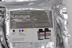 Lexmark 70/20 (12A1970/15M0120) Ink Cartridge 2-Pack GENUINE NEW - Picture 1 of 6