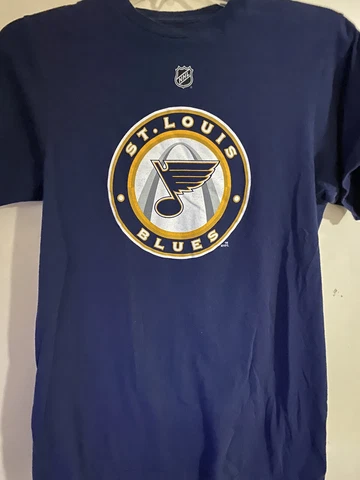 REEBOK ST LOUIS BLUES HOCKEY #42 DAVID BACKES NHL BLUE T SHIRT SIZE S Cover
