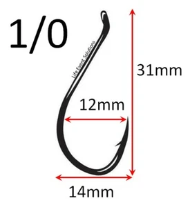 ** FREE SHIPPING ** Bulk 50x ~ 1000x, 1/0 Octopus Beak Suicide Fishing Hooks - Picture 1 of 2