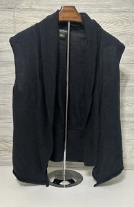 Eddie Bauer Wollpullover Weste Damen Große L grau vorne offen ärmellos - Bild 1 von 4