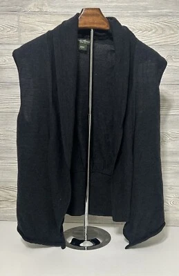 Eddie Bauer Wool Sweater Vest Womens Large L Gray Open Front Sleeveless - Image 1 of 4