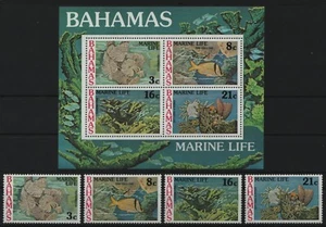 Bahamas 1977 - Mi-Nr. 414-417 & Block 20 ** - MNH - Meeresleben / Marine life - Bild 1 von 1