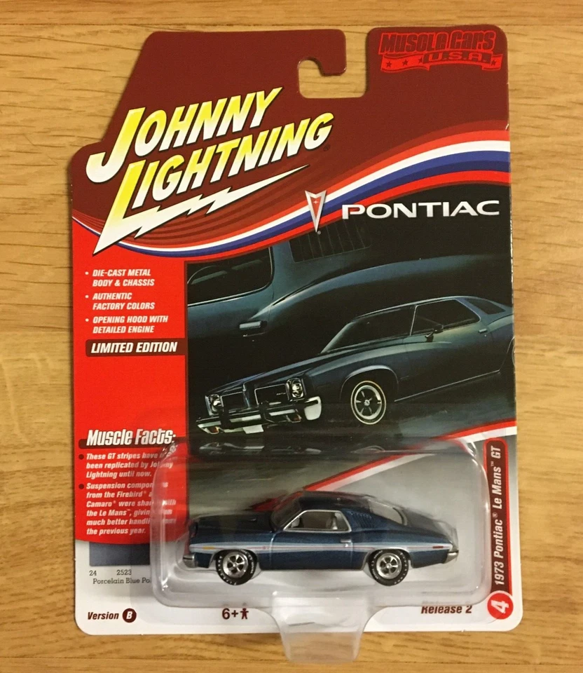 Johnny Lightning 1973 Pontiac Lemans White Lighting Blue - Real Riders - Image 1 of 4