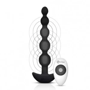 b-Vibe Cinco Anal Beads - Black - Picture 1 of 10