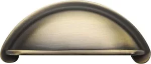 Alzassbg 5er-Pack gebürstetes antikes Messing Schrank Tassengriffe, 3 Zoll (76 mm) Lochmitte - Bild 1 von 6